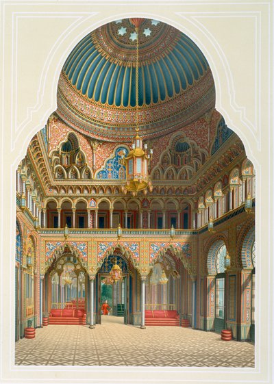 Diseño para el vestíbulo de entrada a Wilhelma, 1837 de Karl Ludwig Wilhelm Zanth